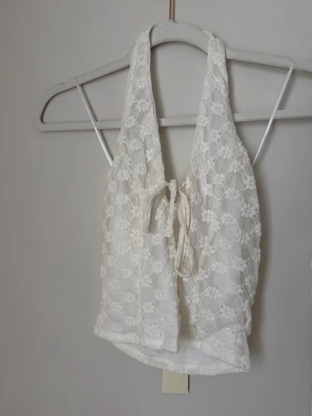 Thirty thirty White Lace halter top and Maxi Skirt two piece set